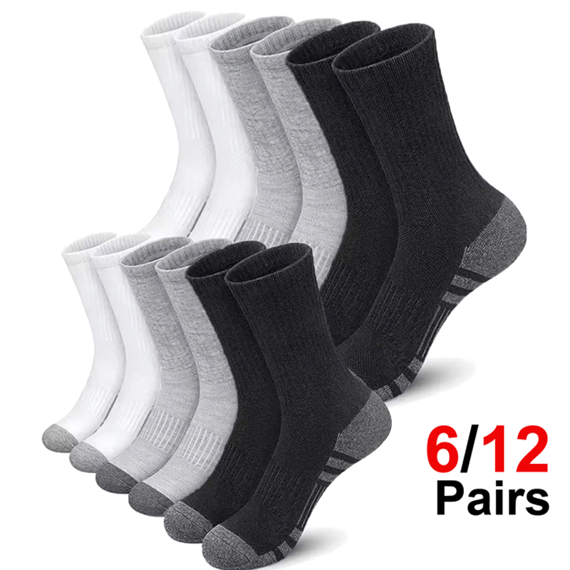 Men's 6 Pairs Pack High Perfor - Cotton Crew Sock Pack のレビューと価格