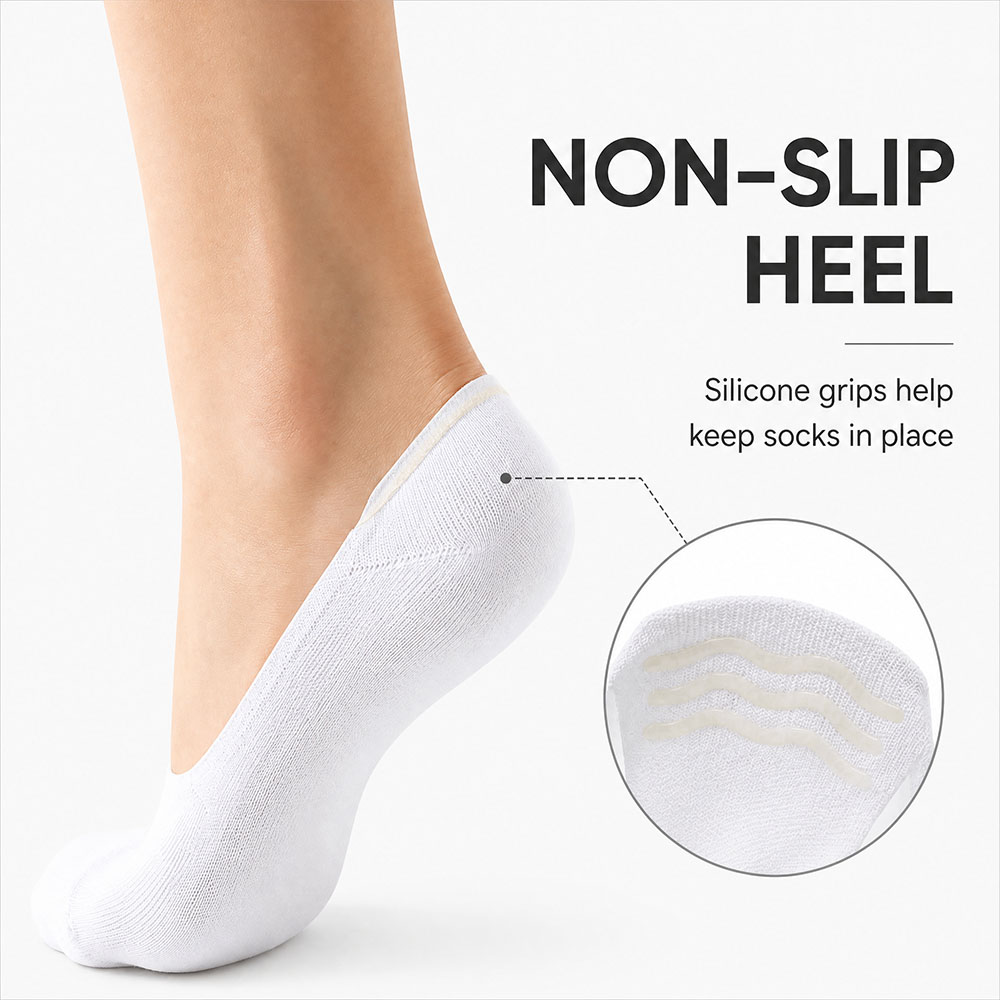6 Pairs Unisex Cotton No Show  - Invisibility Sock Loafer のレビューと価格