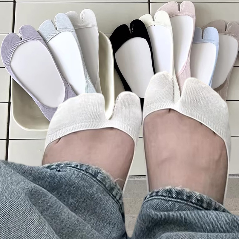 5pairs Summer Thin Cotton Two  - Toe Sock Split のレビューと価格