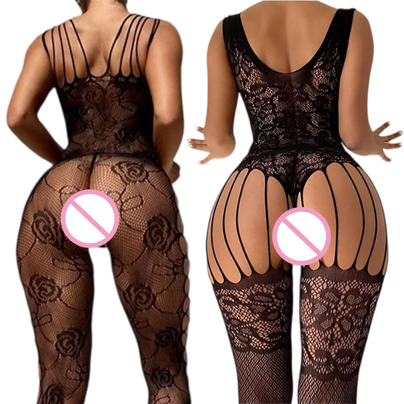 Black Crotchless Soft Stretch  - Fishnet Stocking Women のレビューと価格