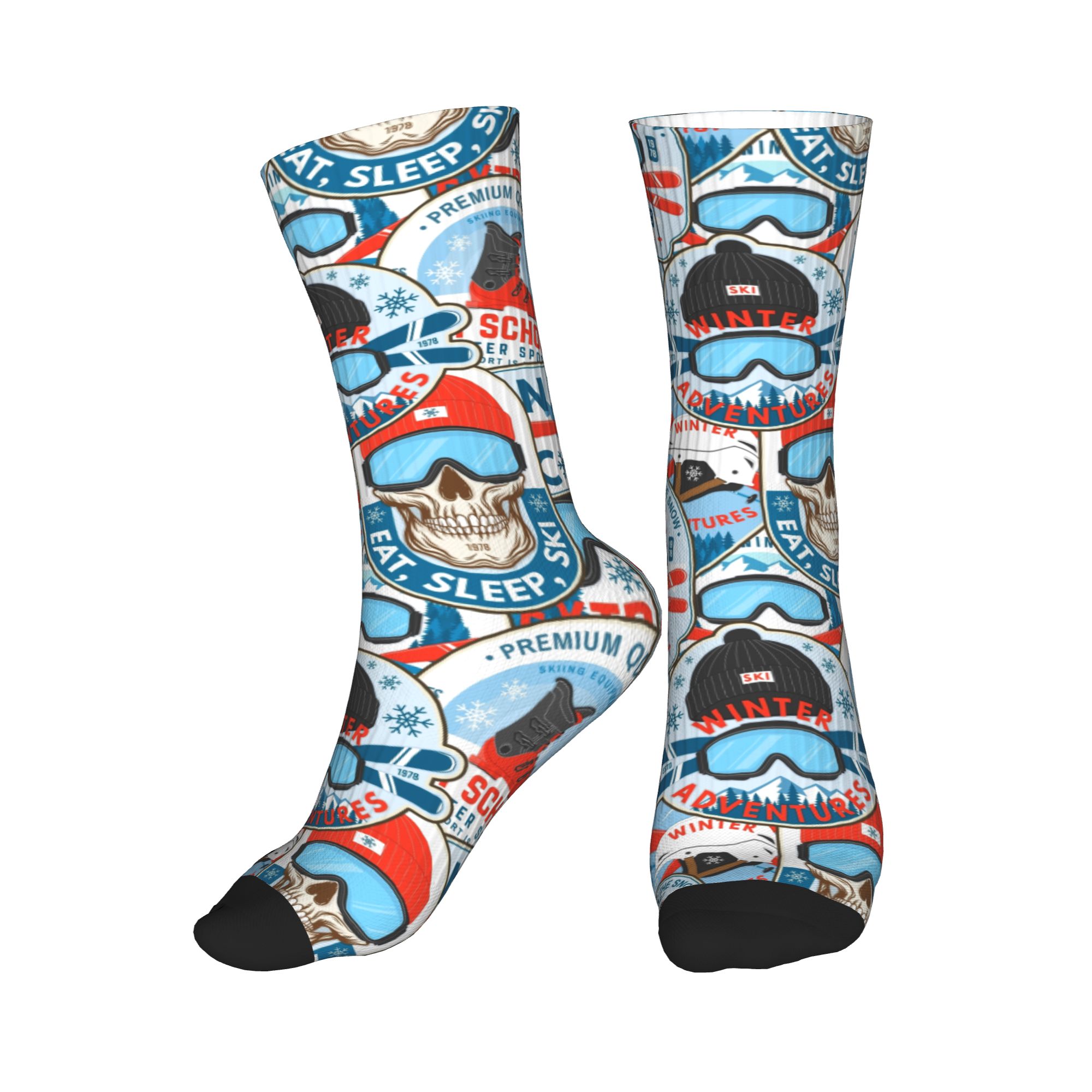 Vintage Red Blue Ski Club Seam - Dress Sock Men のレビューと価格