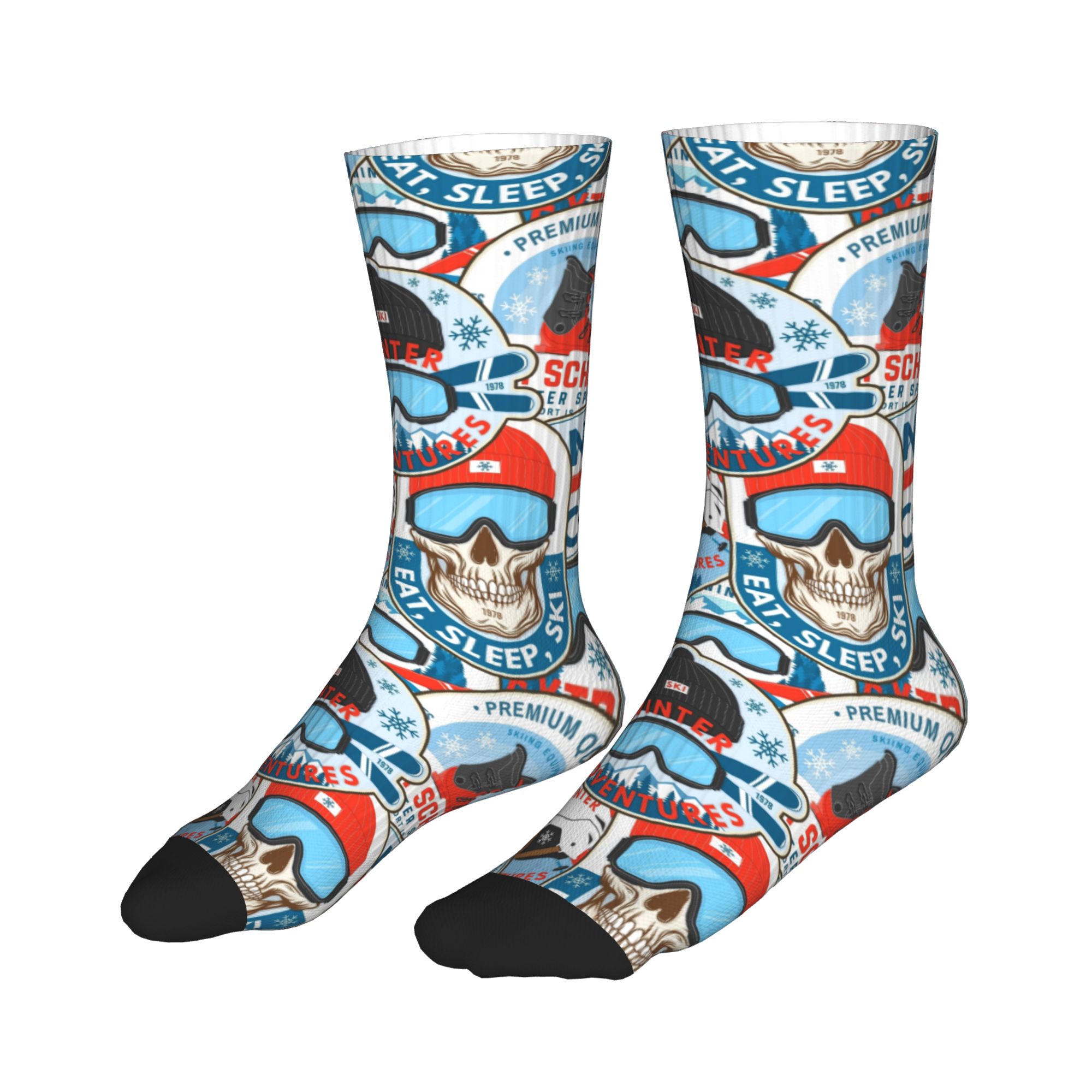 Vintage Red Blue Ski Club Seam - Dress Sock Men のレビューと価格