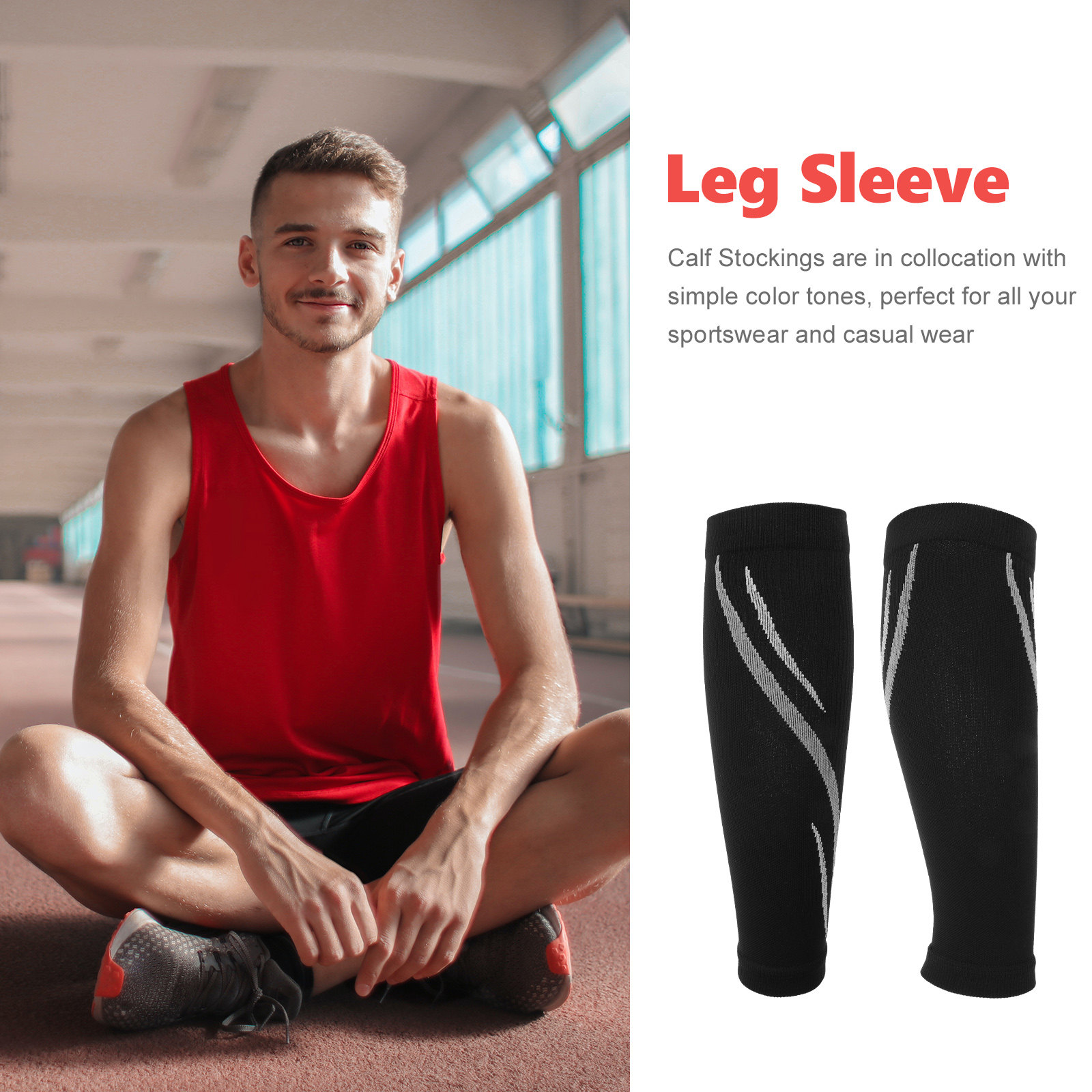 1Pair Calf Compression Sleeves - Compression Sleeve Calf のレビューと価格