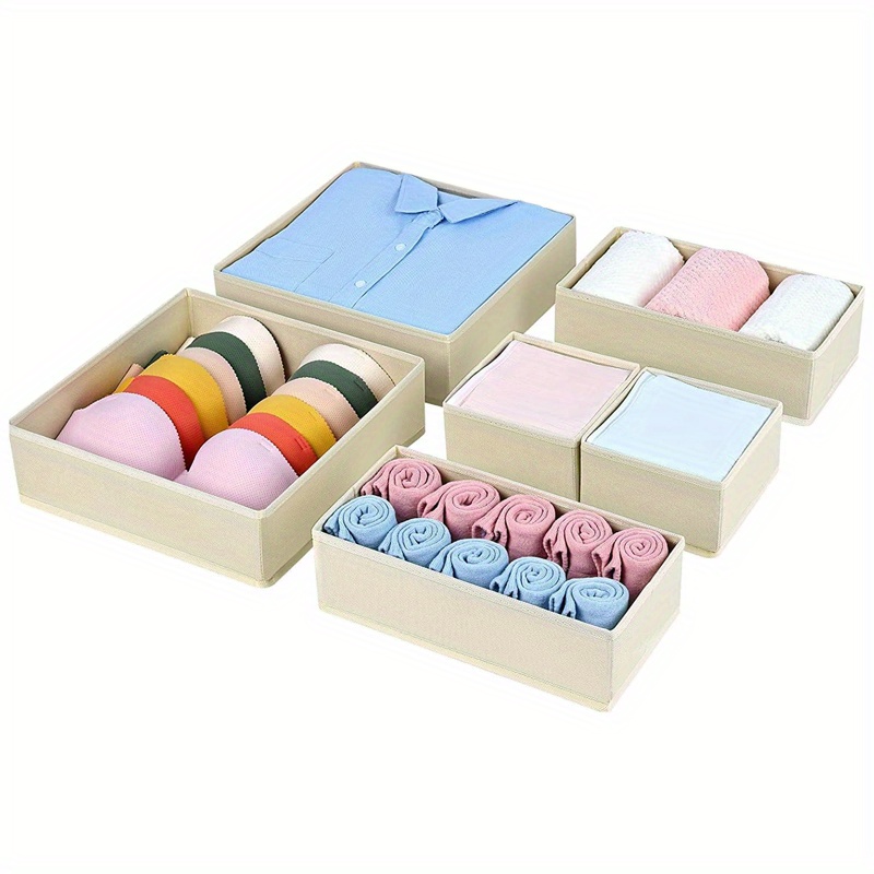 5pcs Collapsible Fabric Storag - Sock Organizer Tray のレビューと価格