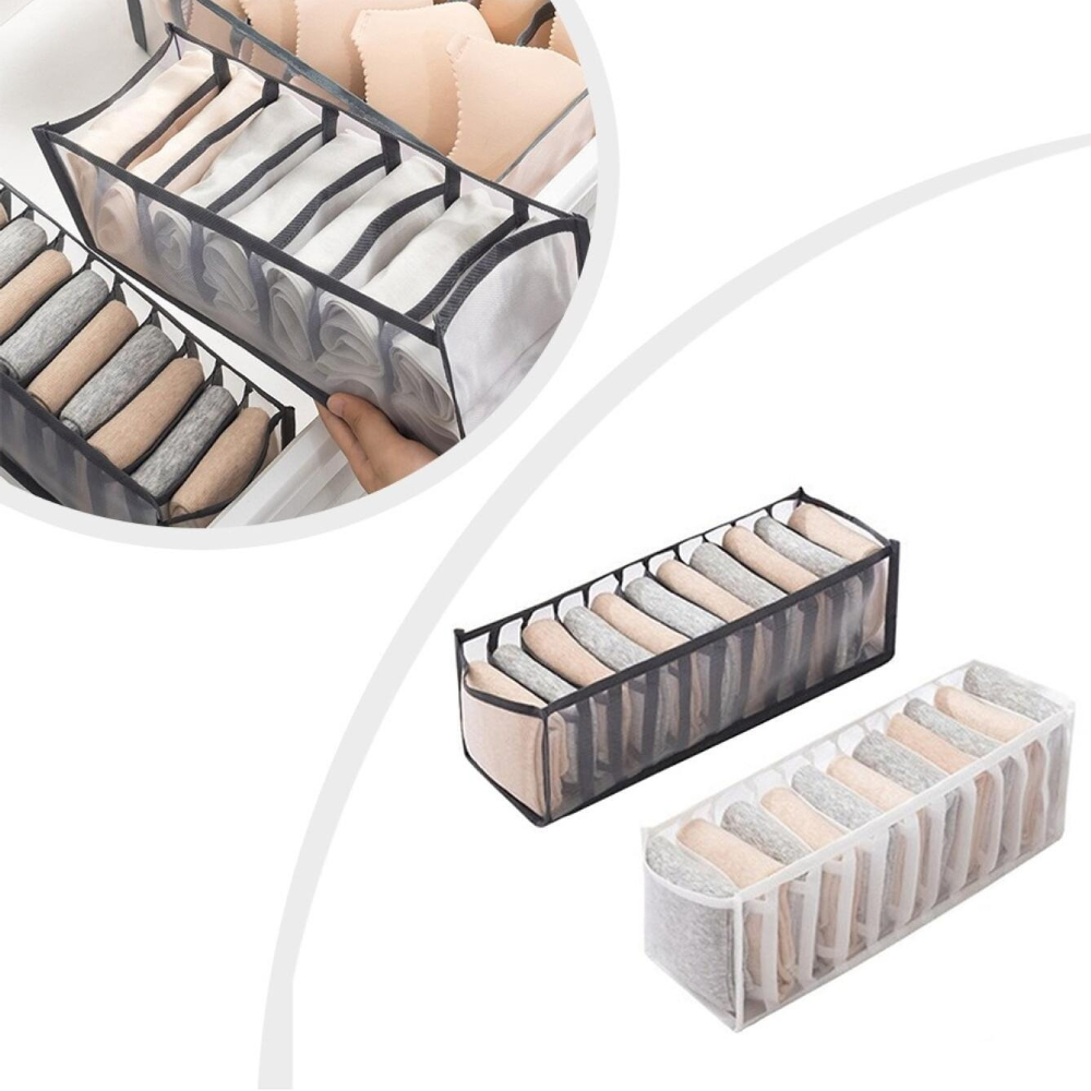 7 Grids Underwear Drawer Organ - Sock Organizer Tray のレビューと価格