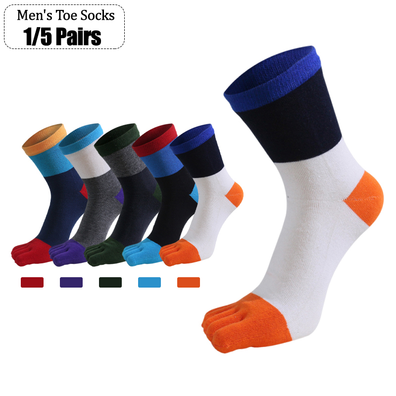 1/5 Pairs Men Five Finger Sock - Toe Sock Split のレビューと価格
