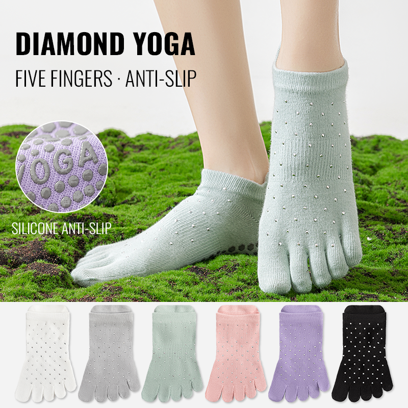 MiiOW Non-Slip Grip Pilates So - Toe Sock Split のレビューと価格