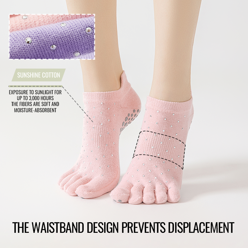 MiiOW Non-Slip Grip Pilates So - Toe Sock Split のレビューと価格