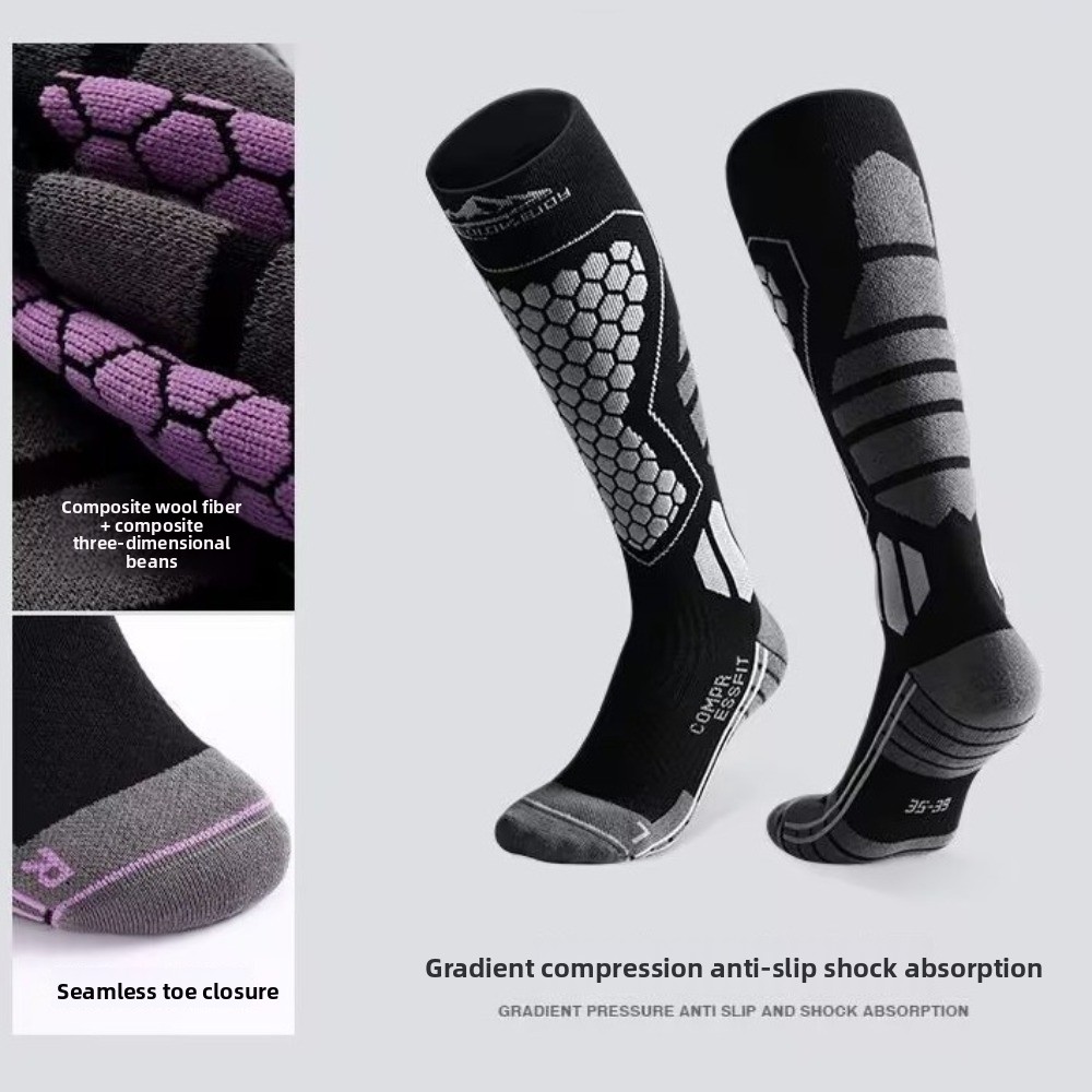 New Thickened Ski Socks Anti-s - Thermal Sock Winter のレビューと価格