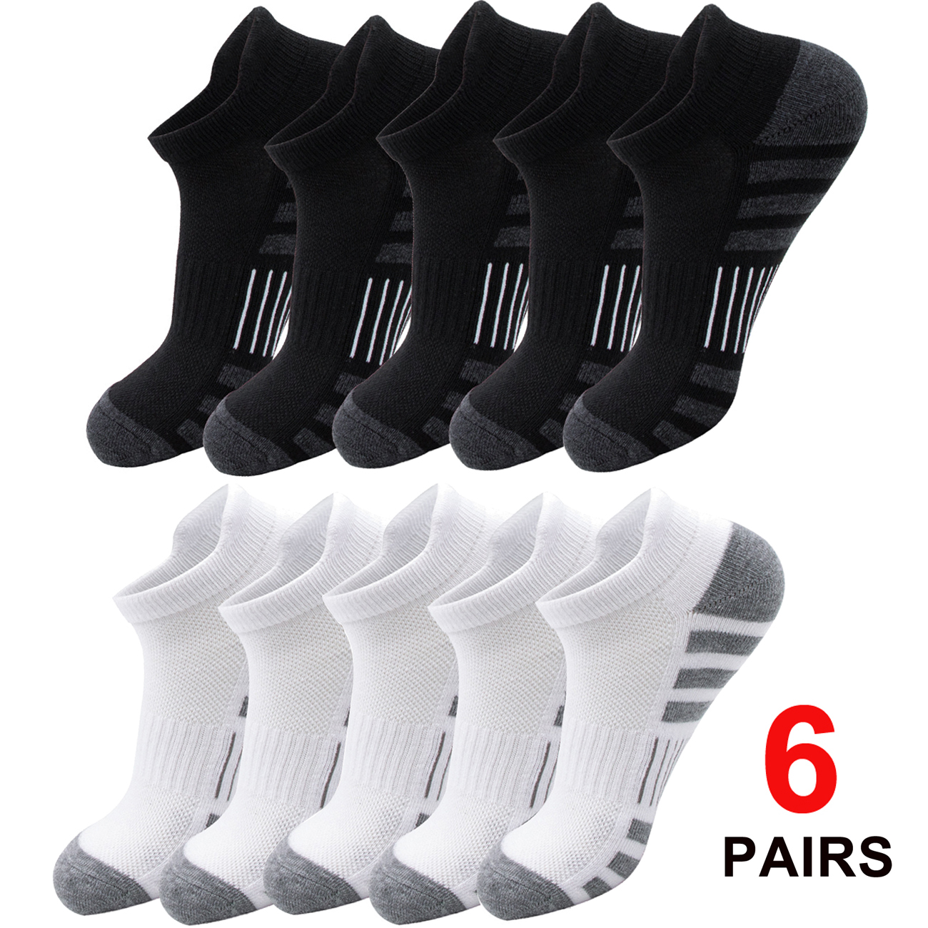 6/24 Pairs Cushioned Breathabl - Ankle Sock Low Cut のレビューと価格