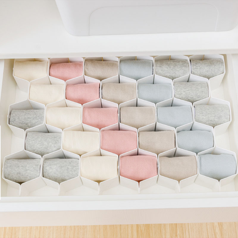 18 Honeycomb Drawer Partition  - Sock Organizer Tray のレビューと価格