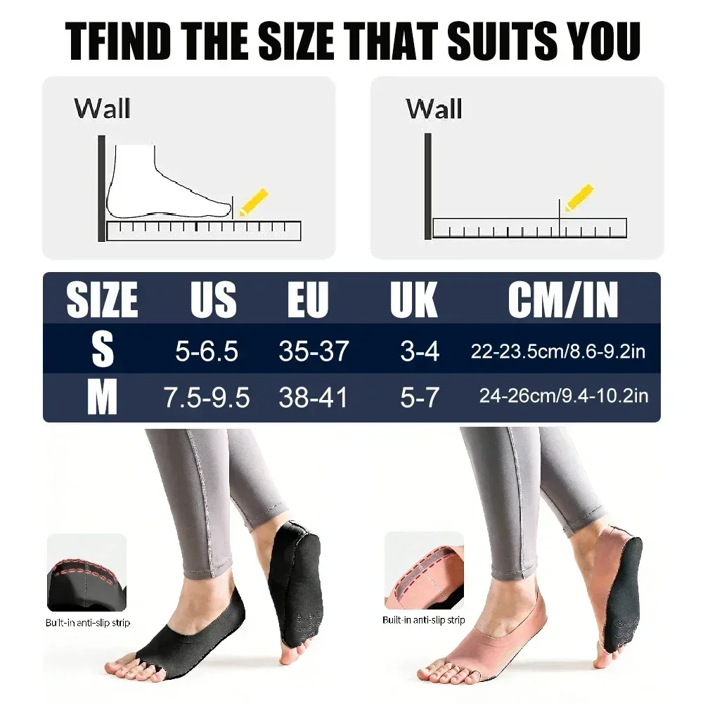 1Pair Toeless Yoga Pilates Soc - Grip Sock Yoga のレビューと価格