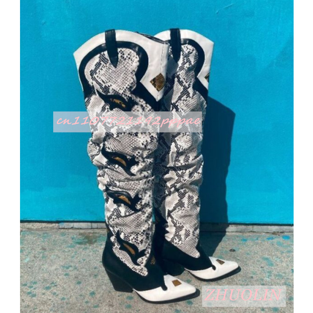 Winter Embroidered Snake Patte - Knee High Sock Women のレビューと価格