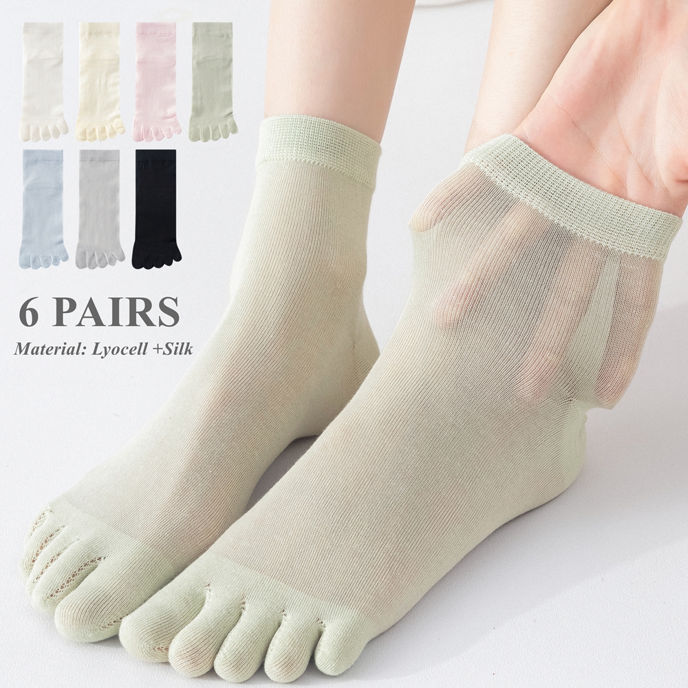 6 Pairs Mulberry Silk Summer S - Silk Sock Bamboo のレビューと価格
