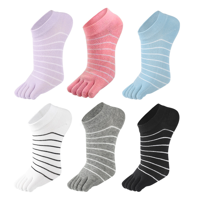 1/5 Pairs Women Striped Five T - Ankle Sock Low Cut のレビューと価格