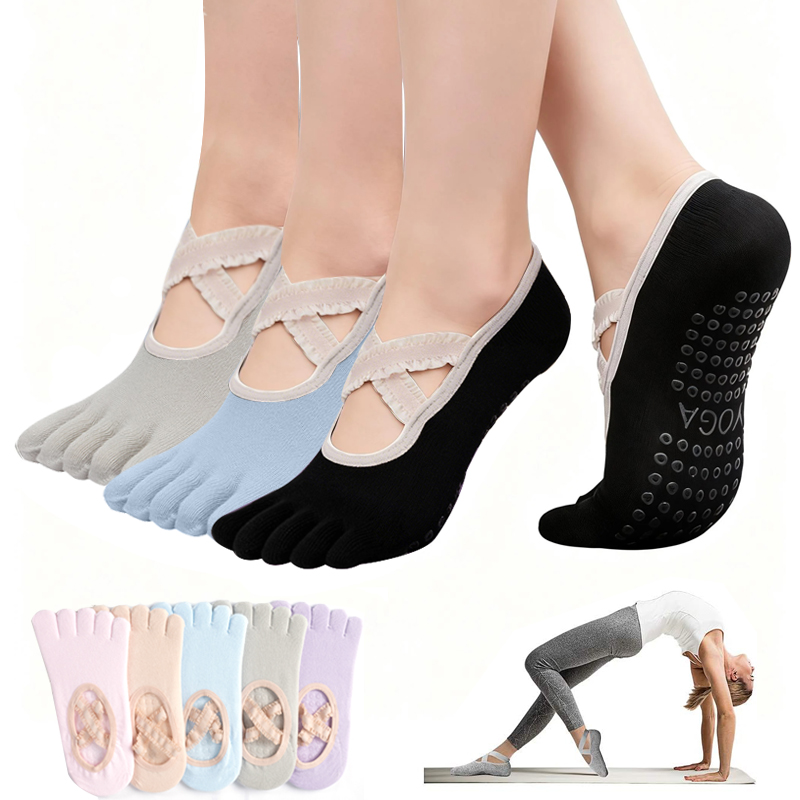 Ladies Non-Slip Pilates Socks  - Grip Sock Yoga のレビューと価格