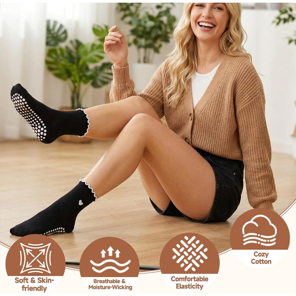 Stylish Yoga Socks with Non-Sl - Grip Sock Yoga のレビューと価格
