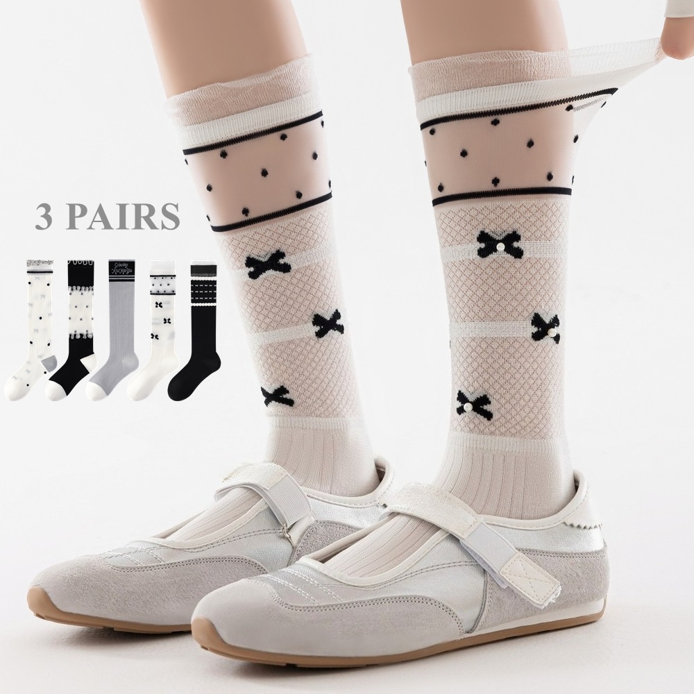 3 Pairs Cute Women's Socks Sum - Silk Sock Bamboo のレビューと価格