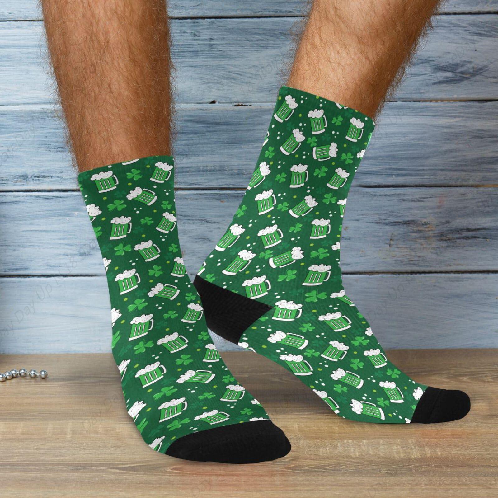 Green Clover Leaf Beer St. Pat - Cotton Crew Sock Pack のレビューと価格