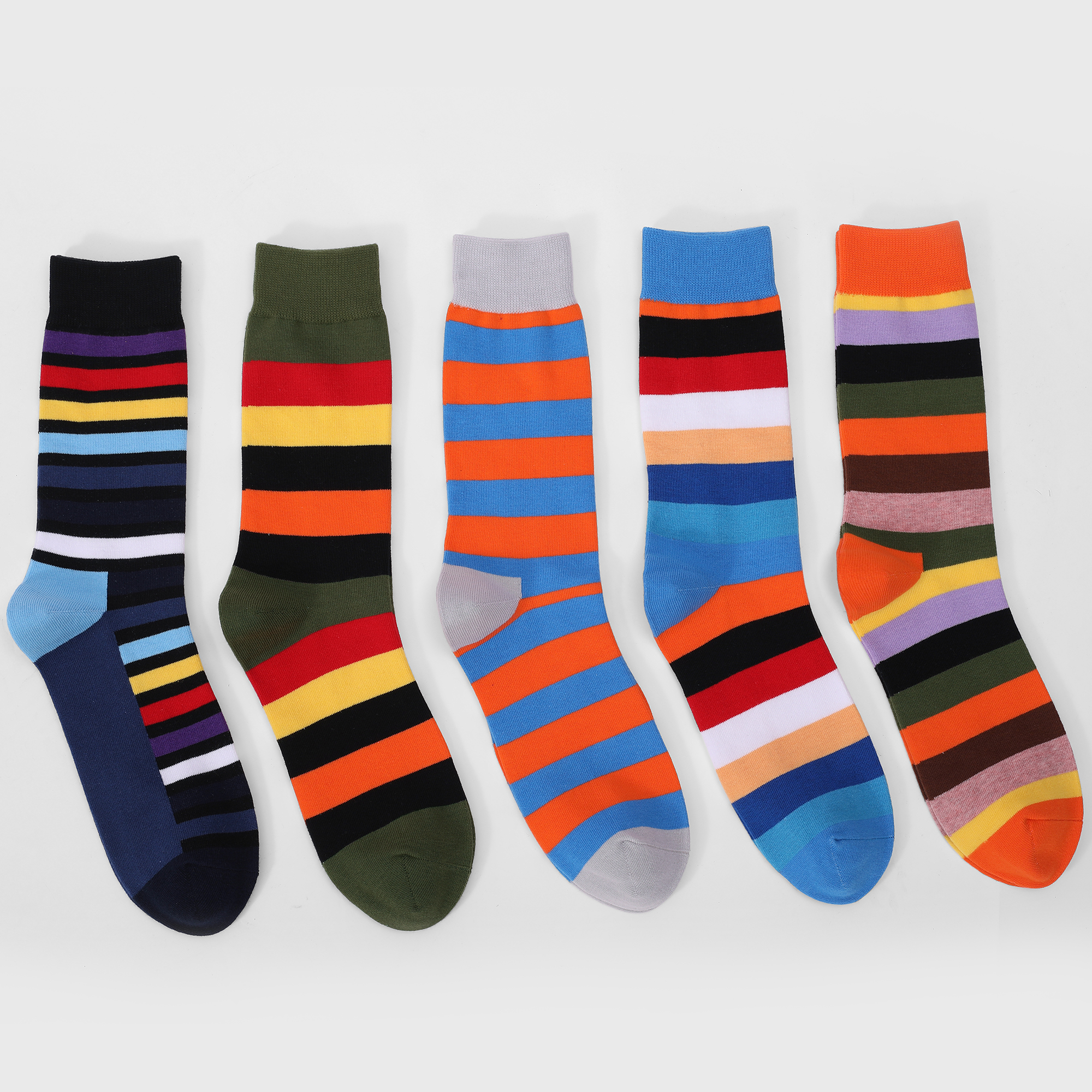 5Pairs Mens Fun Dress Socks, P - Cotton Crew Sock Pack のレビューと価格