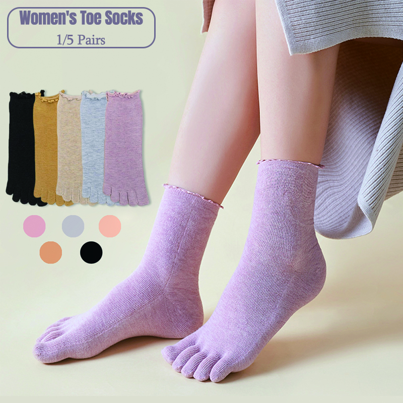 1/5 Pairs Cotton Women Five Fi - Toe Sock Split のレビューと価格
