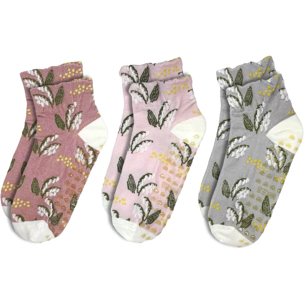 Floral Jacquard Yoga Socks for - Grip Sock Yoga のレビューと価格