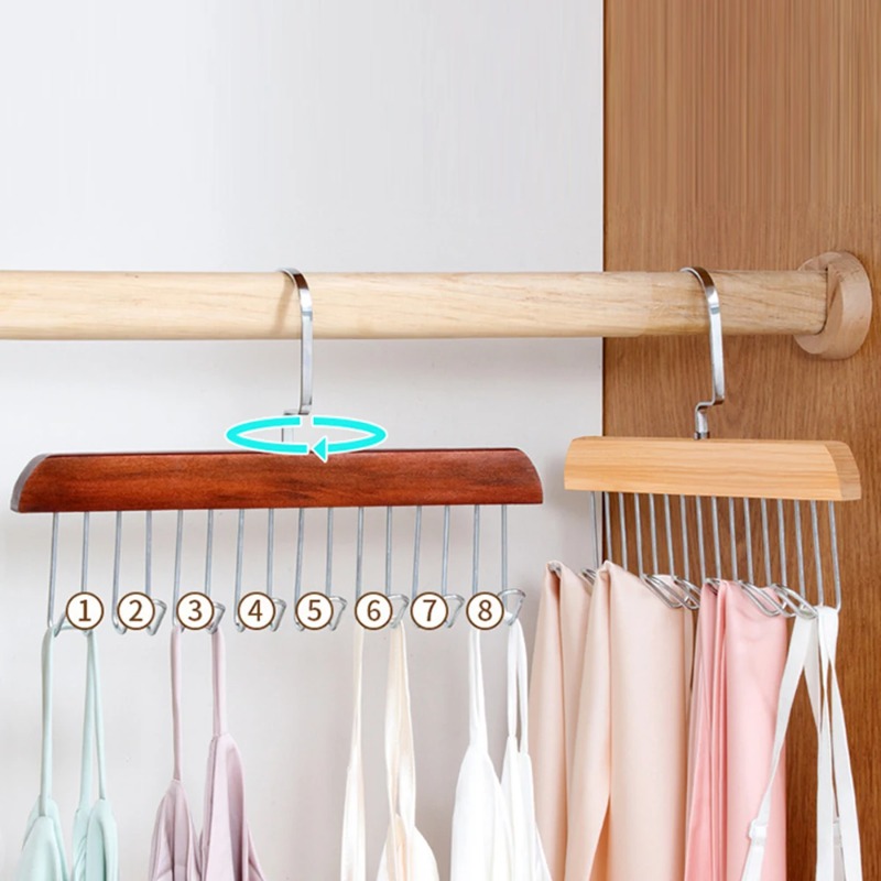 Solid Wood Eight-hook Hanger M - Sock Organizer Tray のレビューと価格