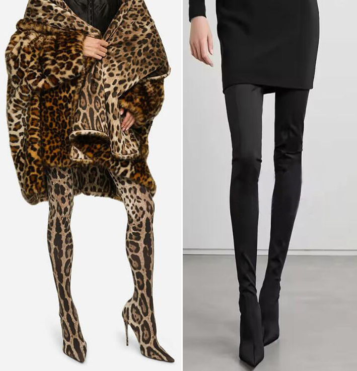 Sexy Leopard Over-the-Knee Str - Knee High Sock Women のレビューと価格