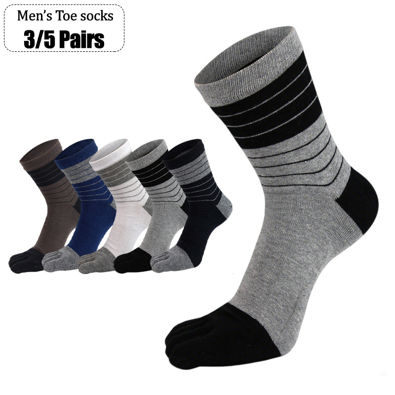3/5 Pairs Men Five Toe Crew So - Toe Sock Split のレビューと価格