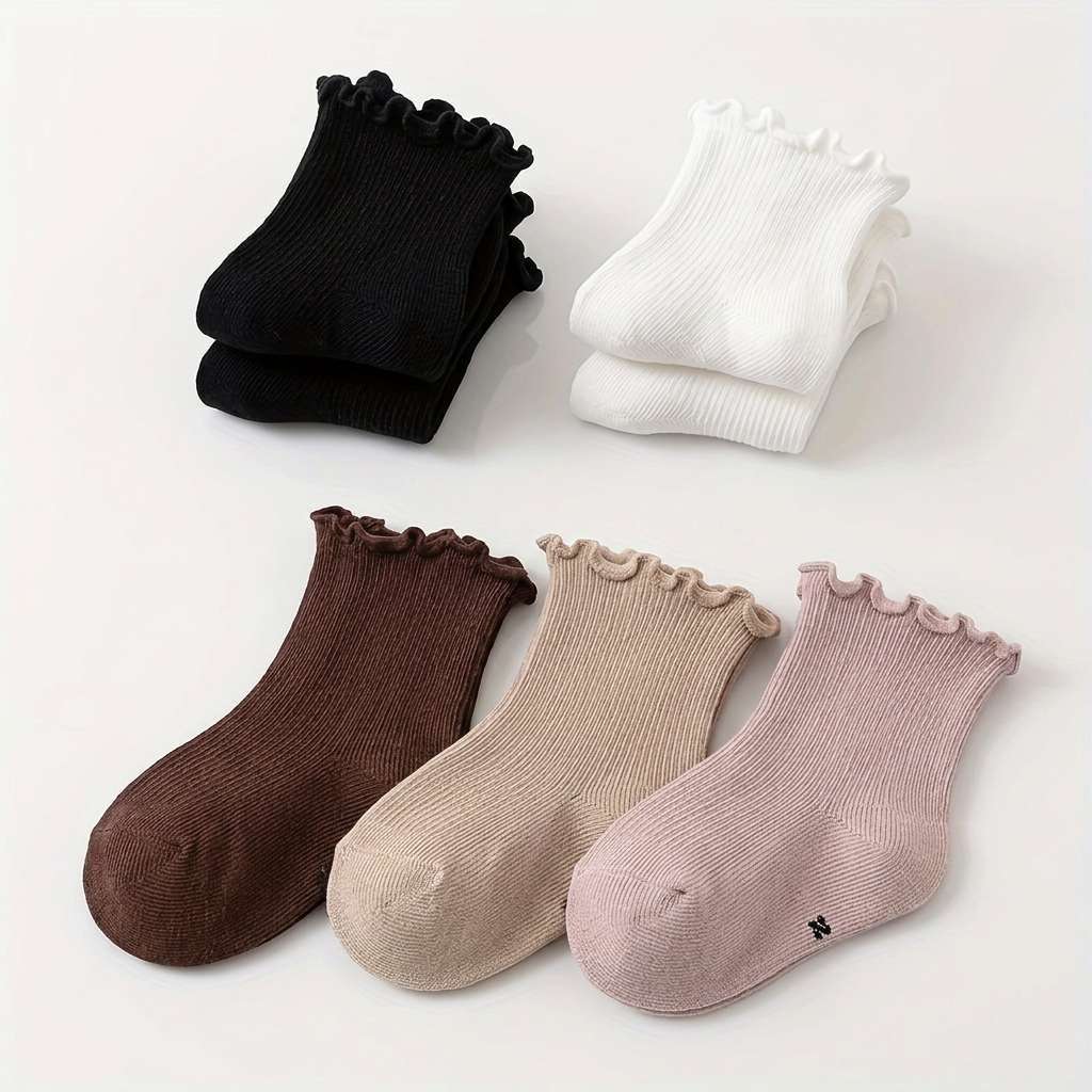 5 Pack Baby Cotton Socks Ruffl - Cotton Crew Sock Pack のレビューと価格