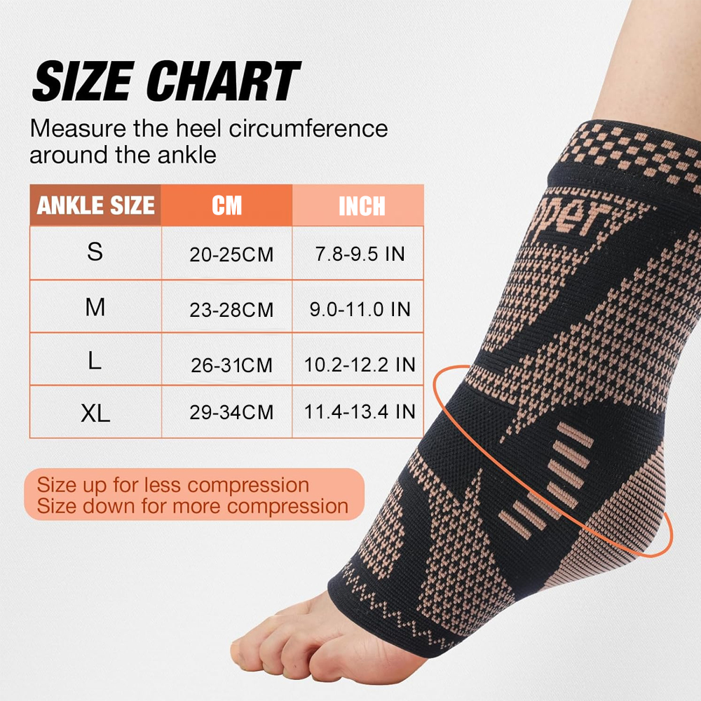 2PCS Copper Ankle Brace Suppor - Ankle Brace Sock のレビューと価格