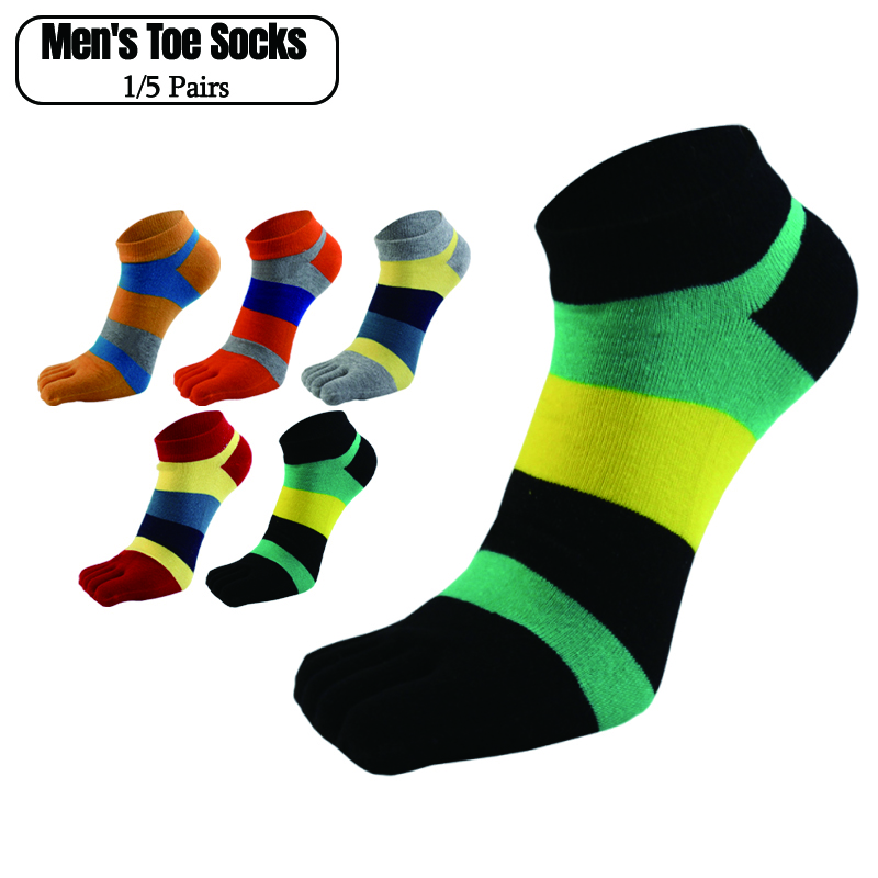 1/5 Pairs Men Five Toe Socks C - Ankle Sock Low Cut のレビューと価格