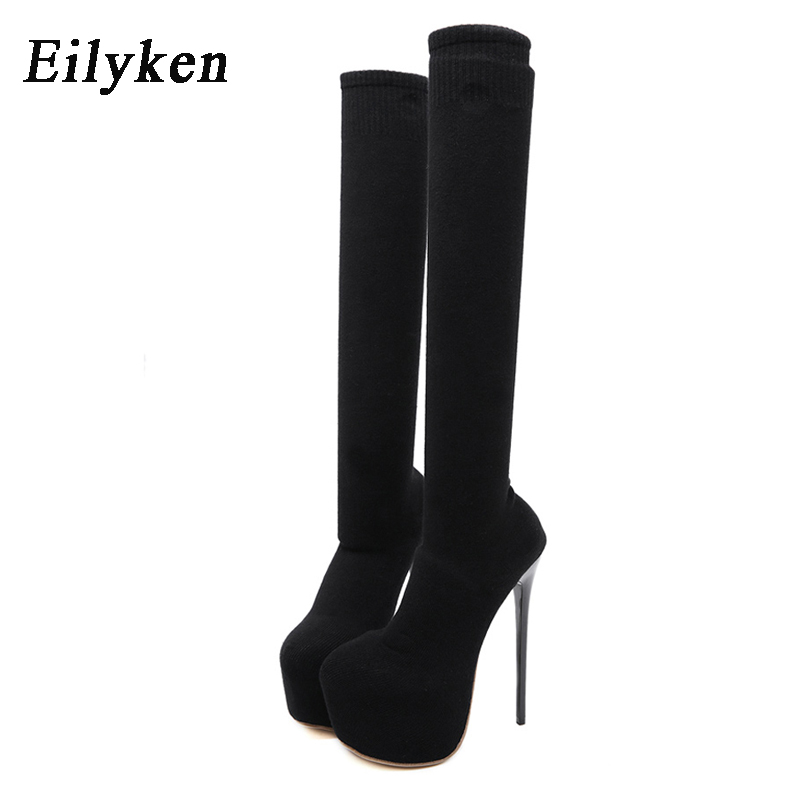 Eilyken Fashion Platform Stret - Knee High Sock Women のレビューと価格