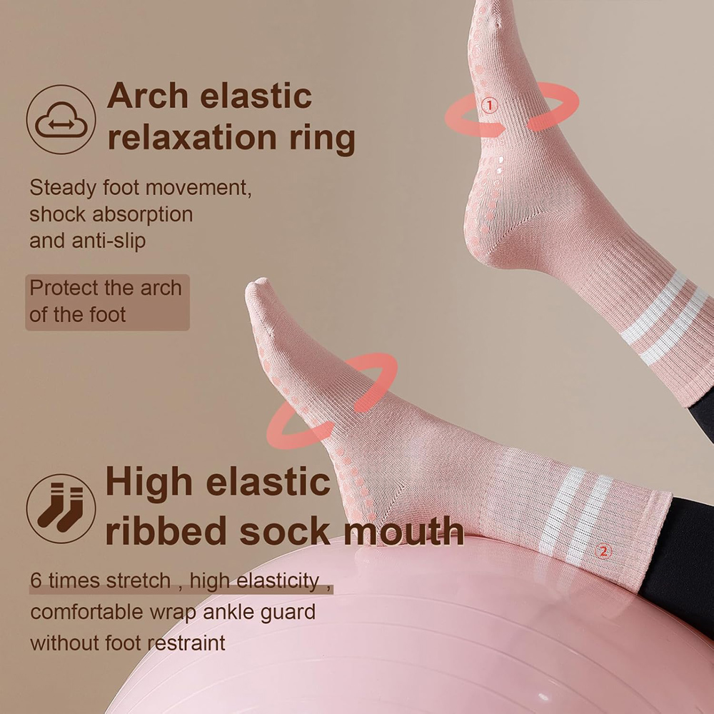 Yoga Pilates Socks with Grips  - Grip Sock Yoga のレビューと価格