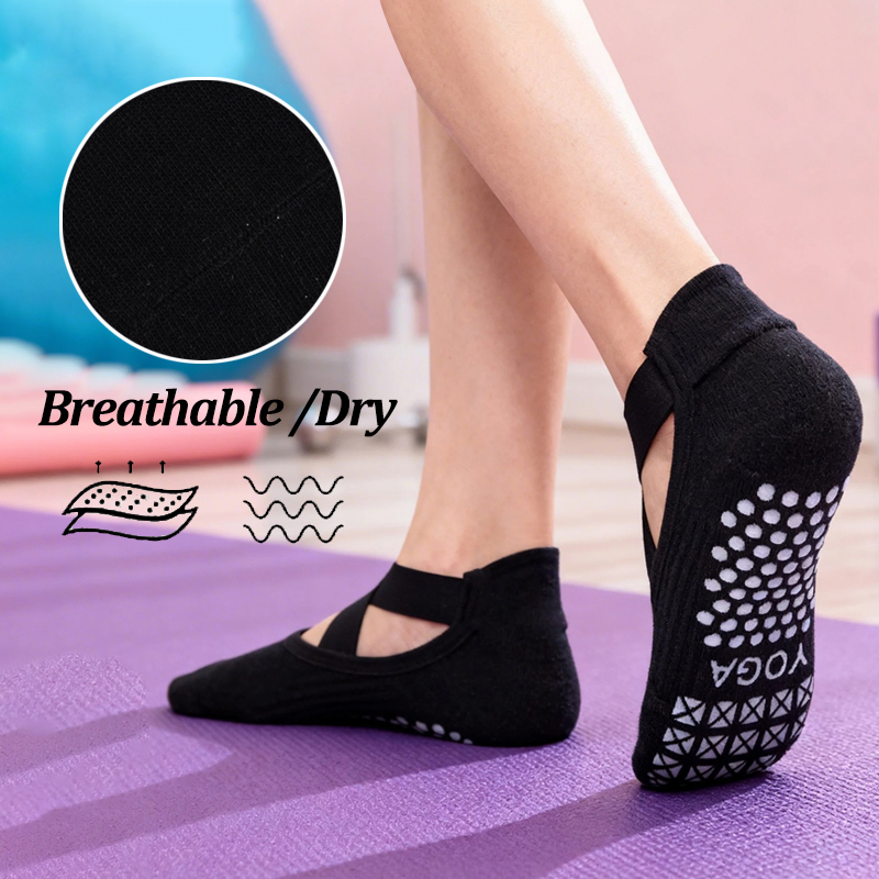 Women Non-Slip Yoga Socks Sili - Grip Sock Yoga のレビューと価格