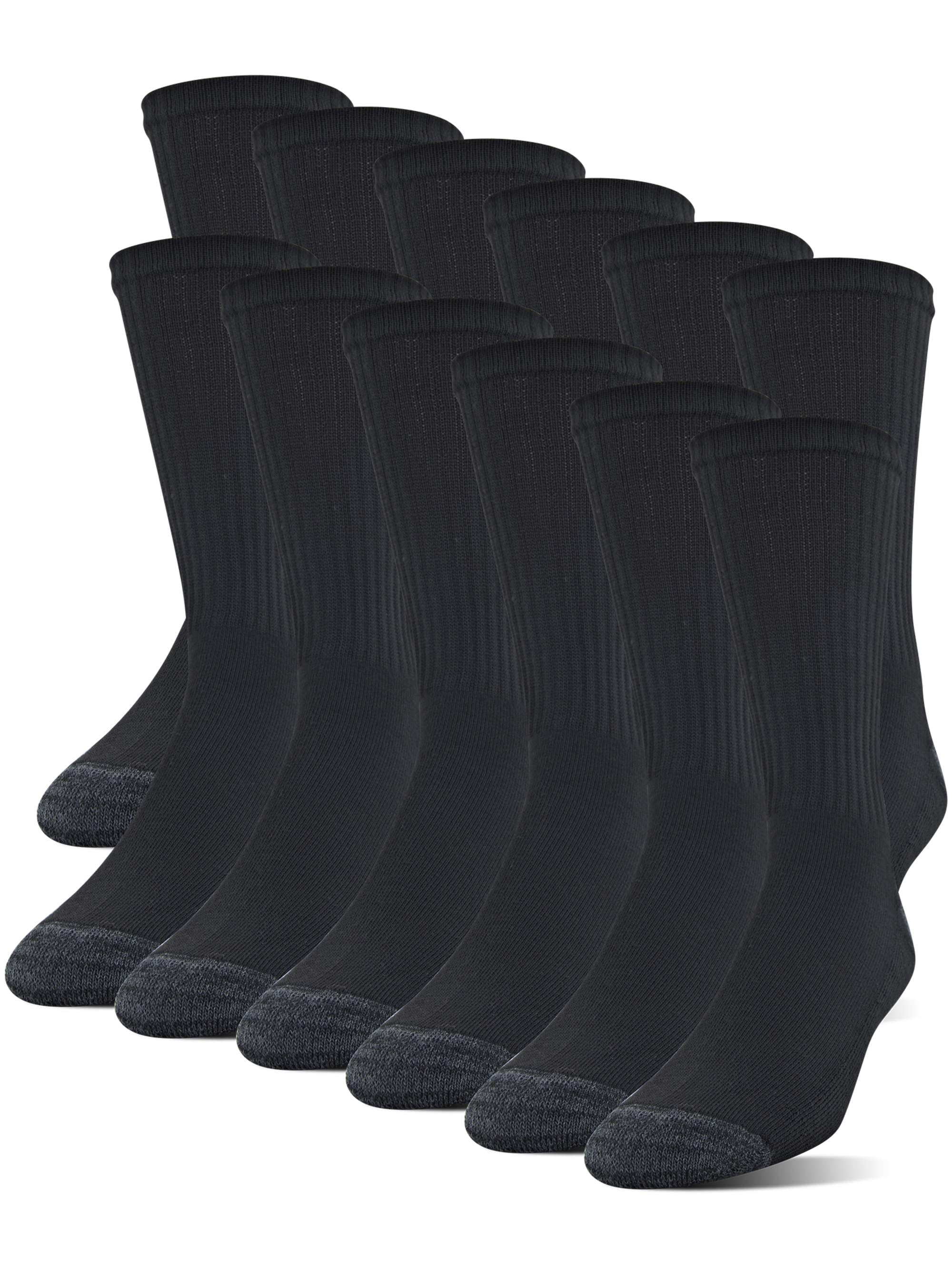 12 Pairs Mens Half Cushion Cre - Cotton Crew Sock Pack のレビューと価格