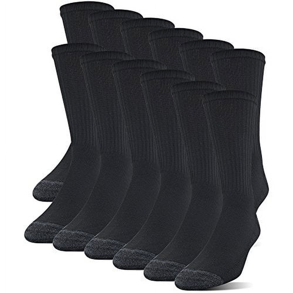12 Pairs Mens Half Cushion Cre - Cotton Crew Sock Pack のレビューと価格