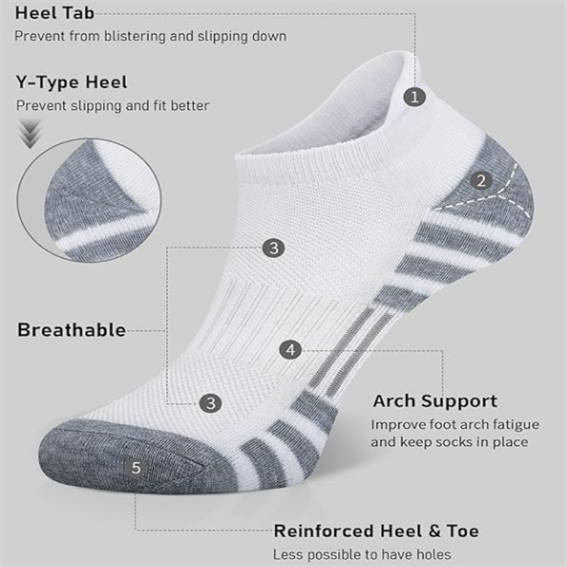 6/24 Pairs Cushioned Breathabl - Ankle Sock Low Cut のレビューと価格