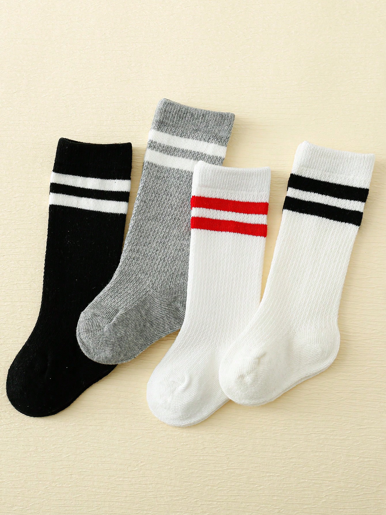 4-Pack Baby Toddler Striped Cr - Cotton Crew Sock Pack のレビューと価格