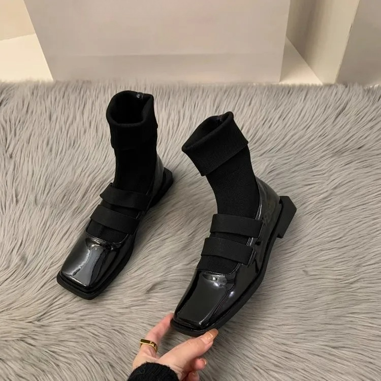 British style square knitted s - No Show Sock Women のレビューと価格