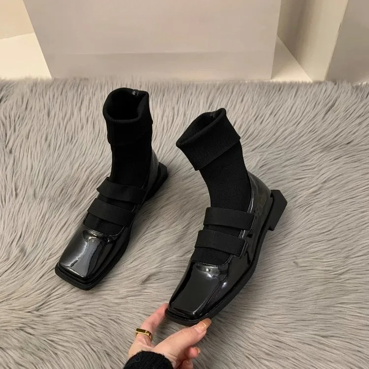 British style square knitted s - No Show Sock Women のレビューと価格