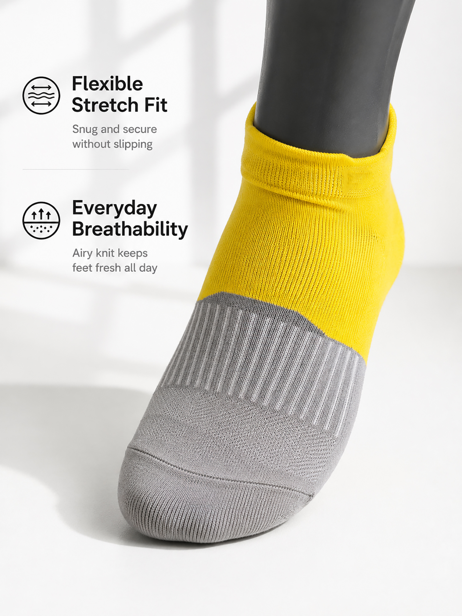 1/4/6Pairs Men's Color Block A - Ankle Sock Low Cut のレビューと価格