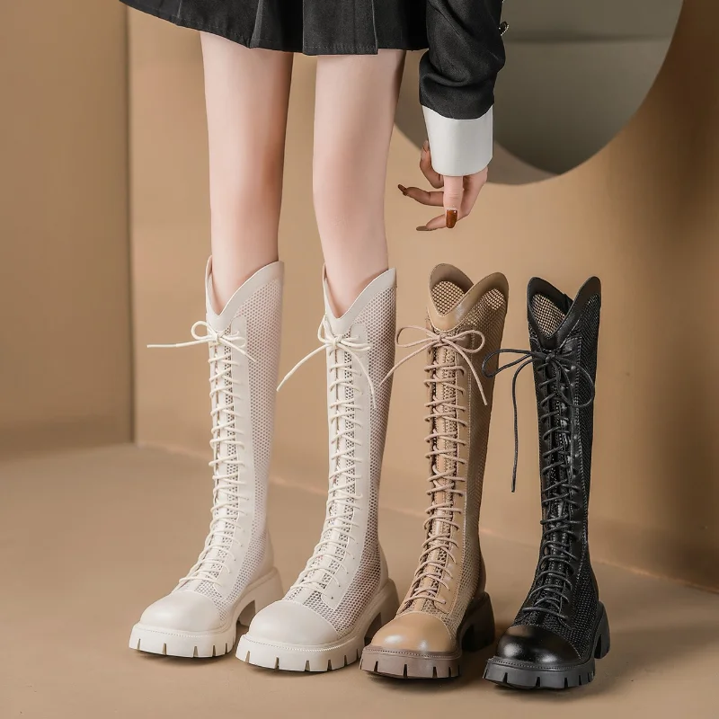Women Summer Knee-high Mesh Hi - Knee High Sock Women のレビューと価格