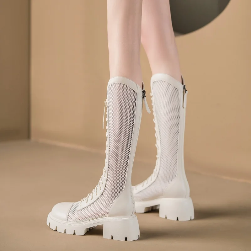 Women Summer Knee-high Mesh Hi - Knee High Sock Women のレビューと価格