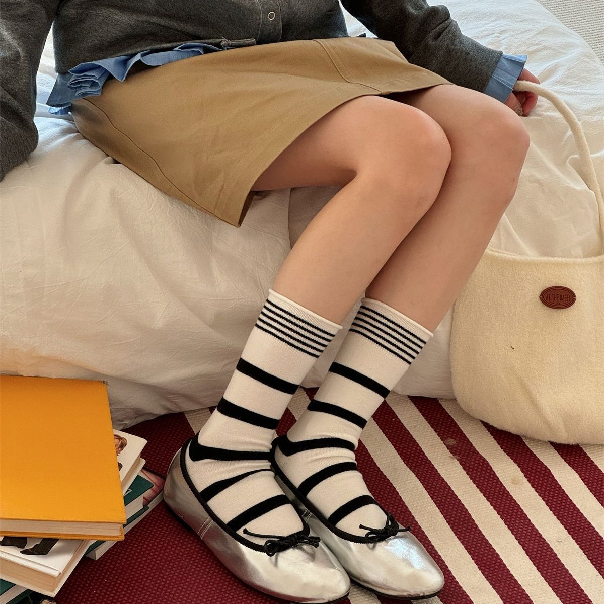 SP&CITY Korean Winter Striped  - Silk Sock Bamboo のレビューと価格
