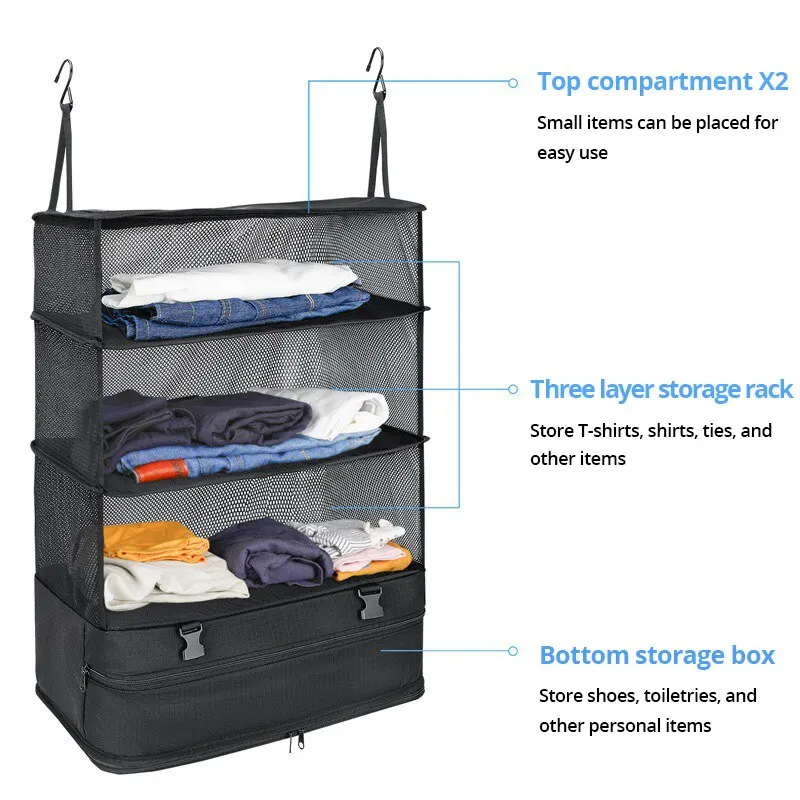 3-in-1 Travel Clothes Storage  - Sock Organizer Tray のレビューと価格