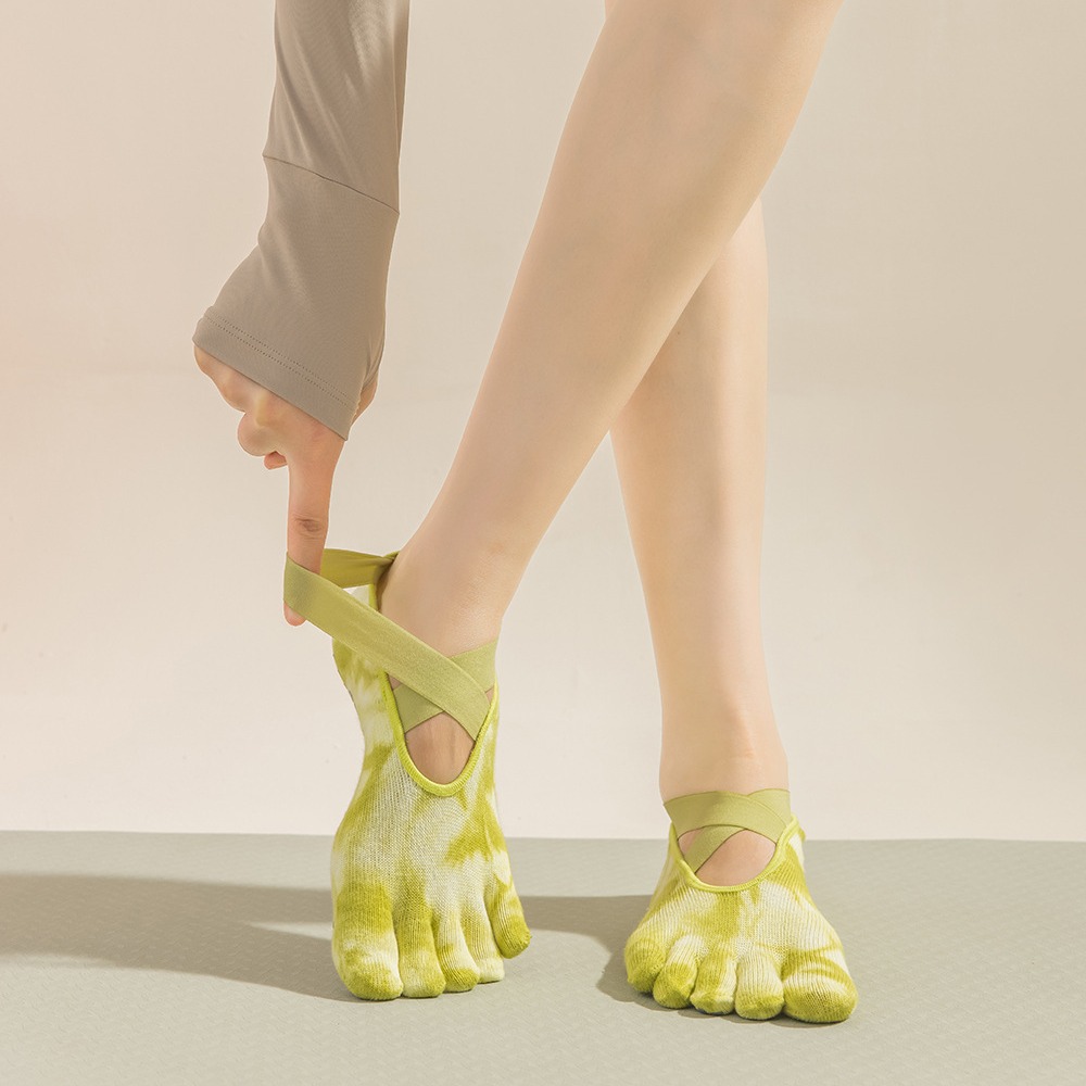 Women's Tie-Dye Five-Finger Gr - Grip Sock Yoga のレビューと価格
