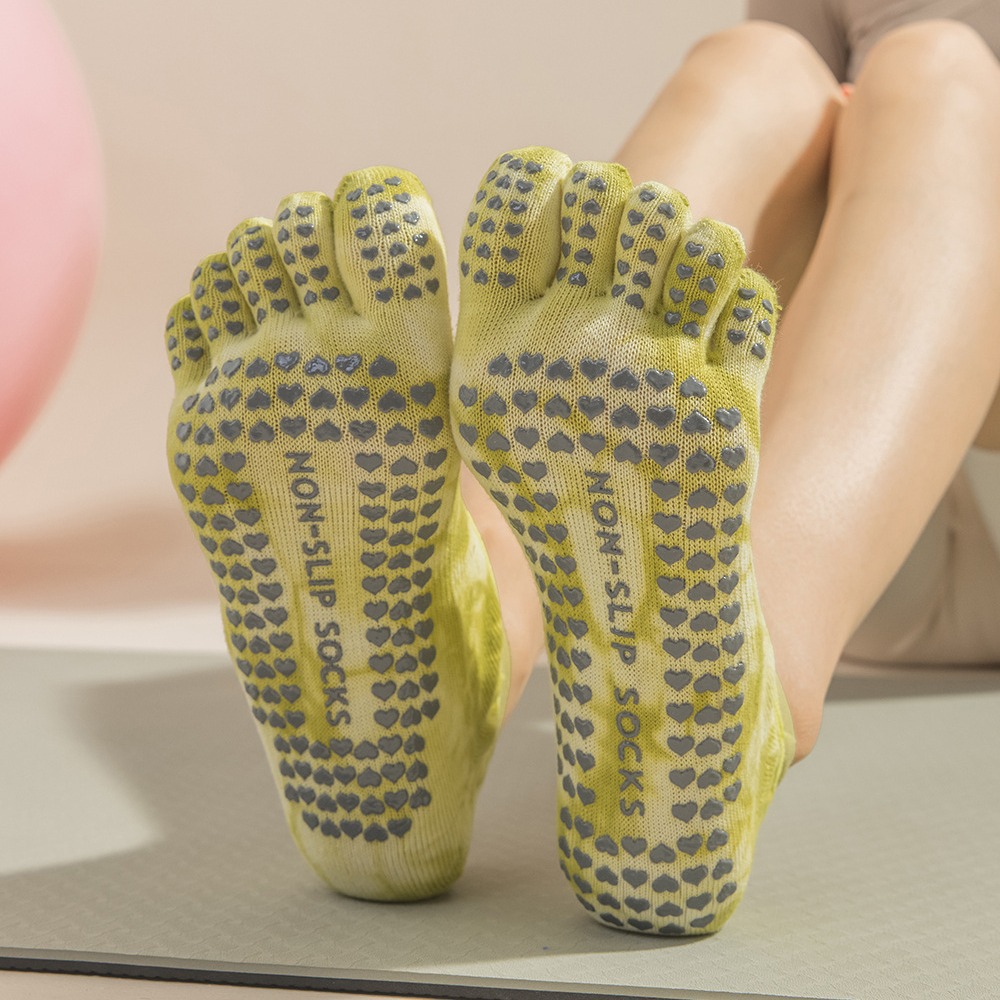Women's Tie-Dye Five-Finger Gr - Grip Sock Yoga のレビューと価格