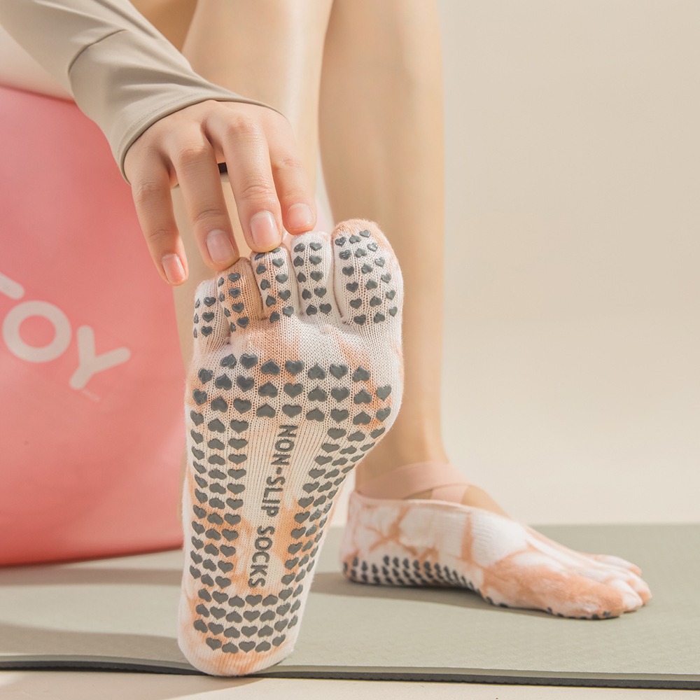Women's Tie-Dye Five-Finger Gr - Grip Sock Yoga のレビューと価格
