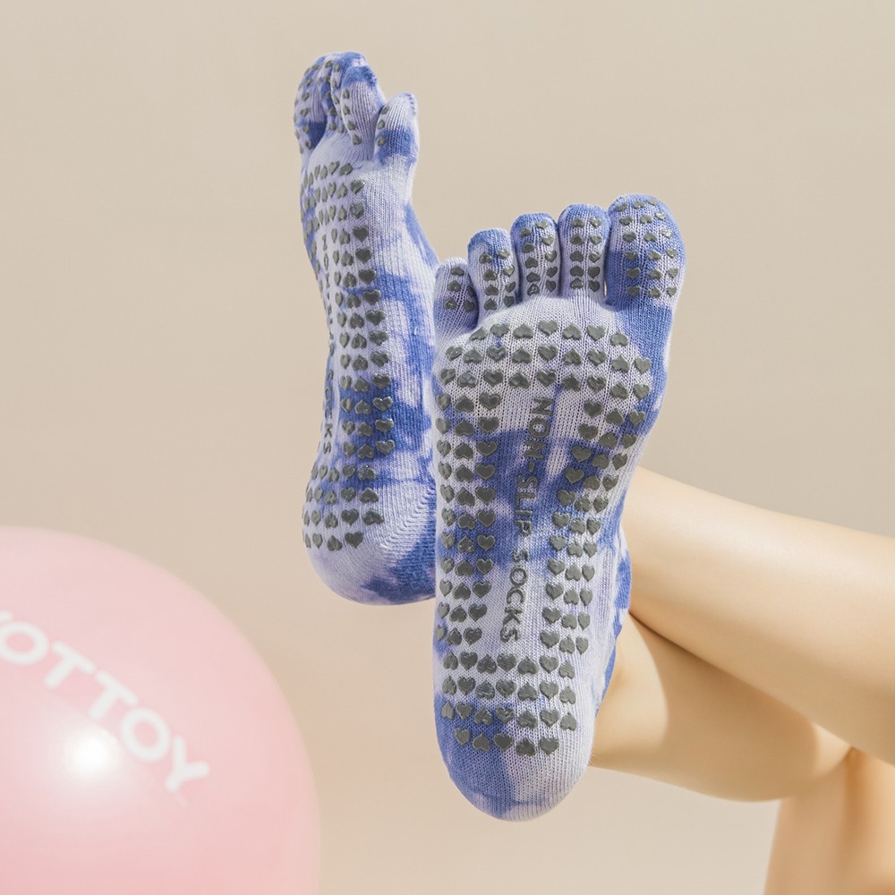Women's Tie-Dye Five-Finger Gr - Grip Sock Yoga のレビューと価格